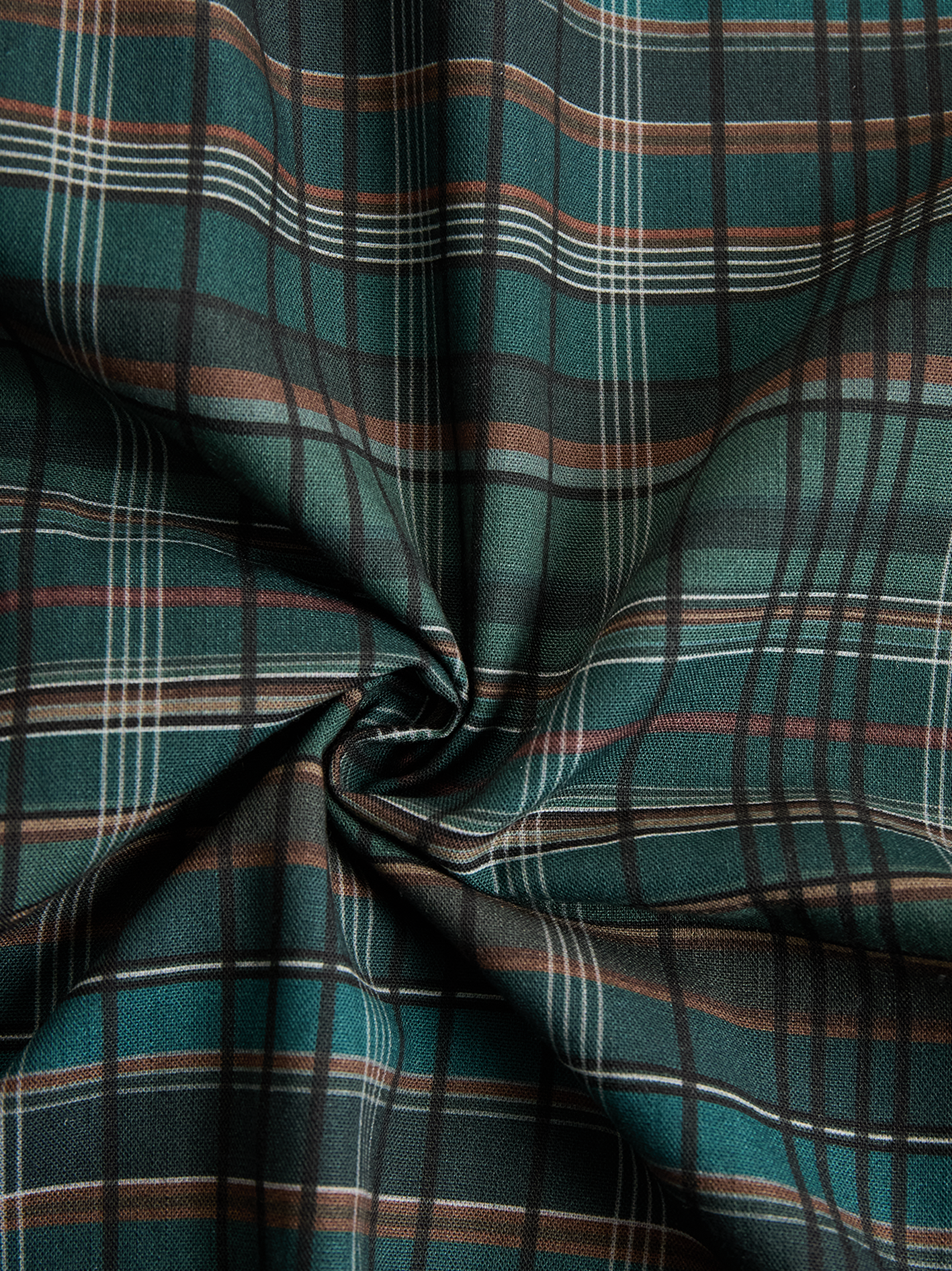 Women's Green Plaid Shirt Maxi Dress | Lapel Single-Breasted Casual Everyday Dress