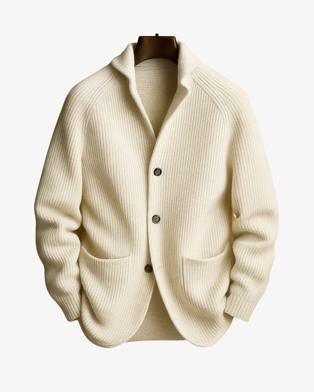 Men's Tailored Button-Front Knit Cardigan