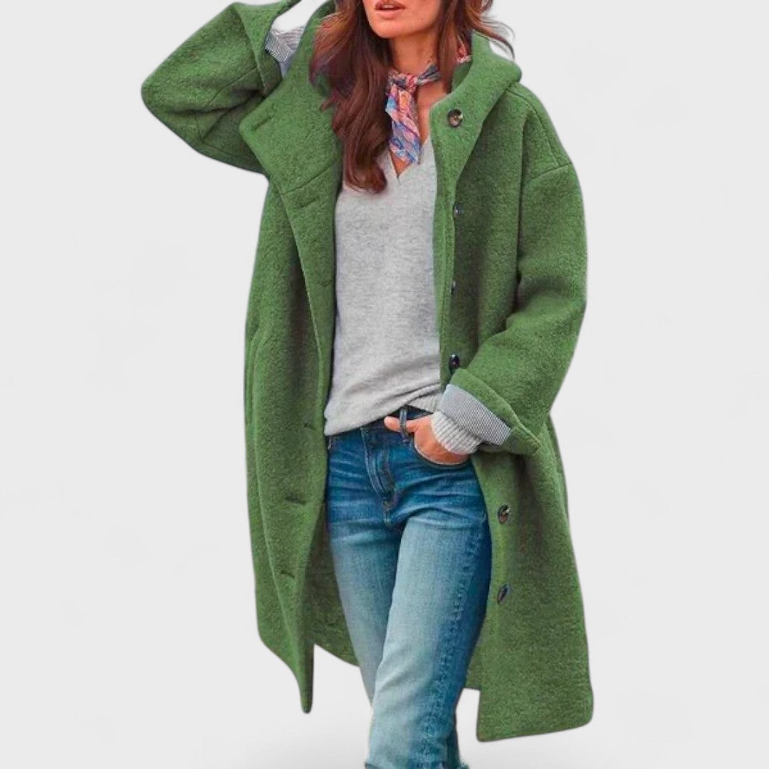 womens sleek city blazer jacket | smart casual outerwear - front view