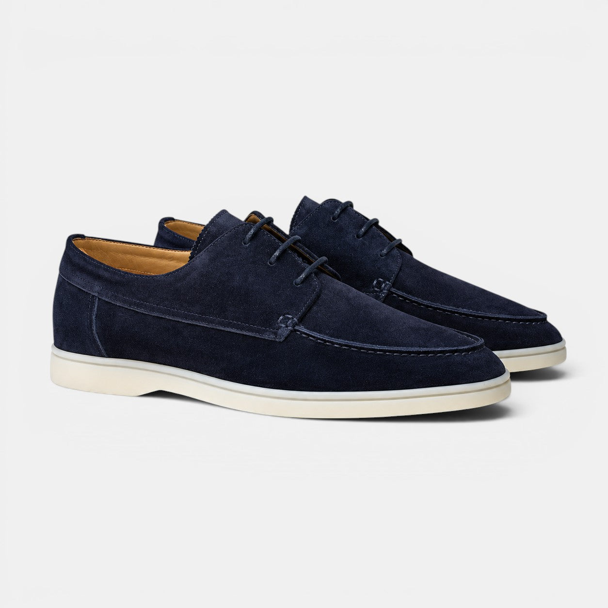 mens derby loafers | classic dress casual lace-up shoes - back view