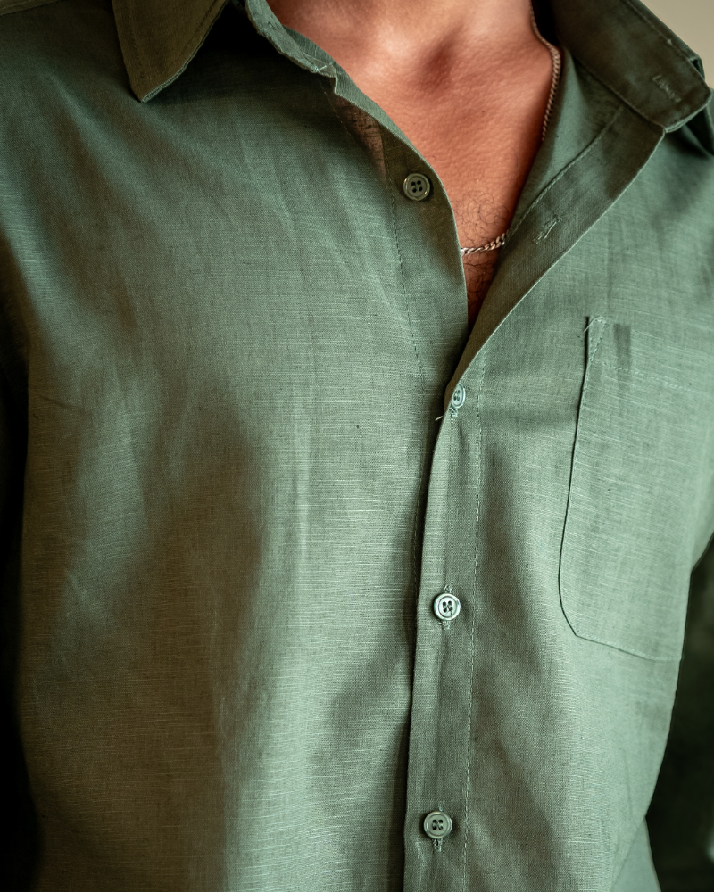 Men's Linen Long Sleeve Shirt | Breathable Casual Summer Top