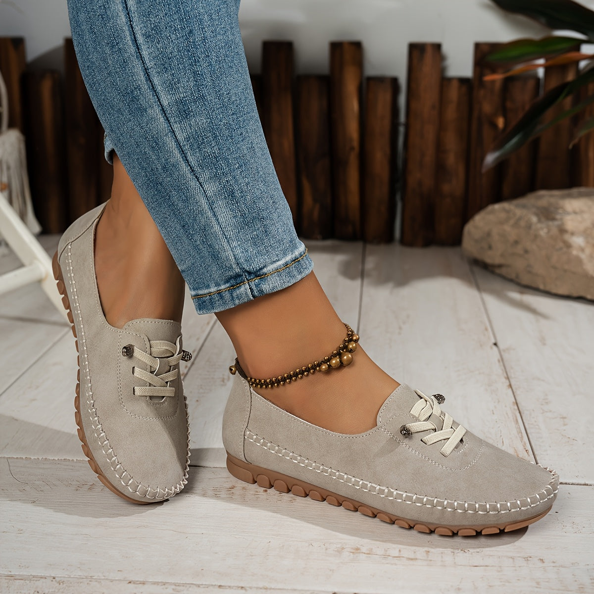 Women's Soft Moccasin Flat Slip-On Shoes | Flexible Casual Everyday
