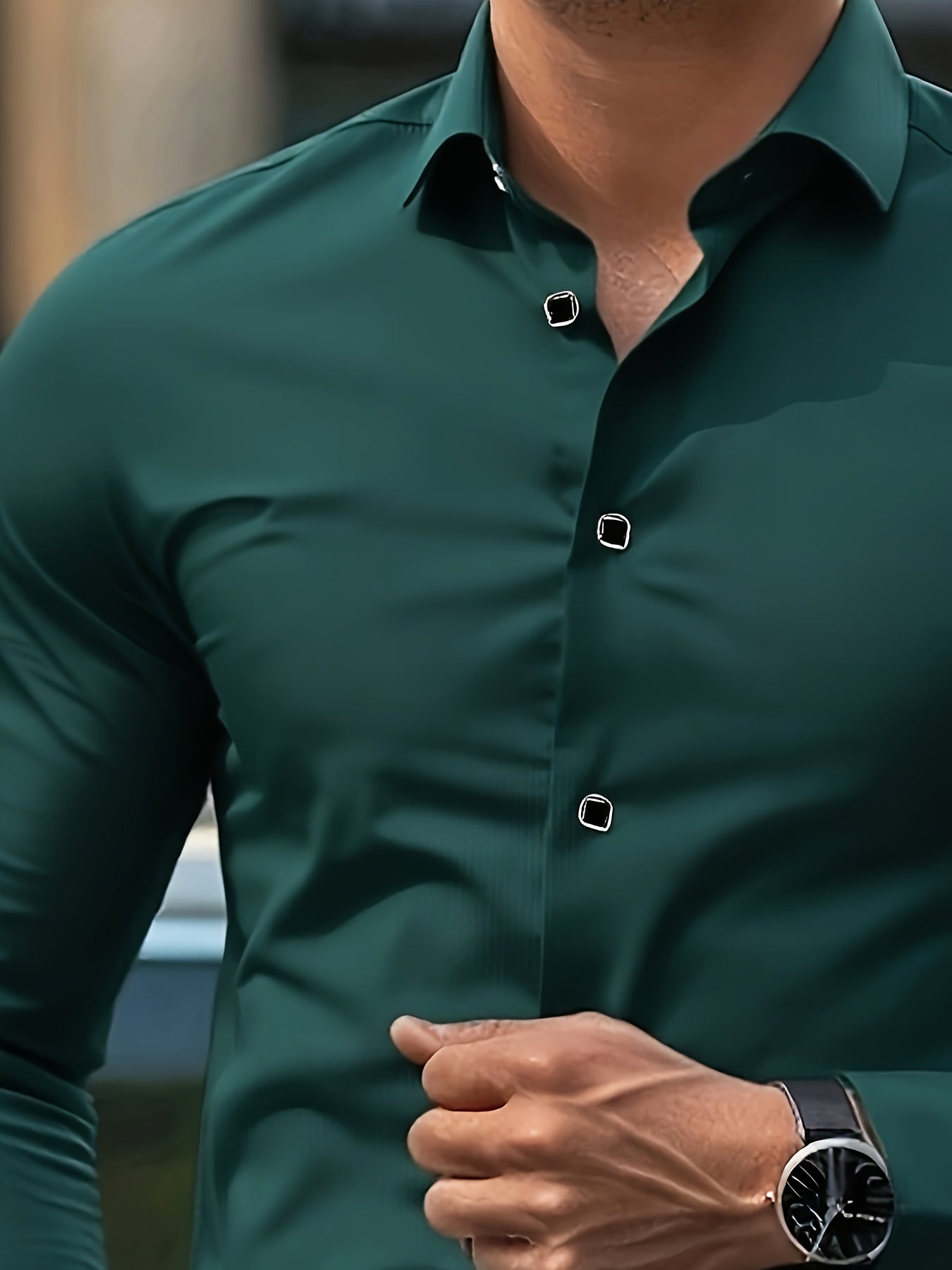Men's Slim-Fit Dress Shirt | Button-Up Formal Shirt