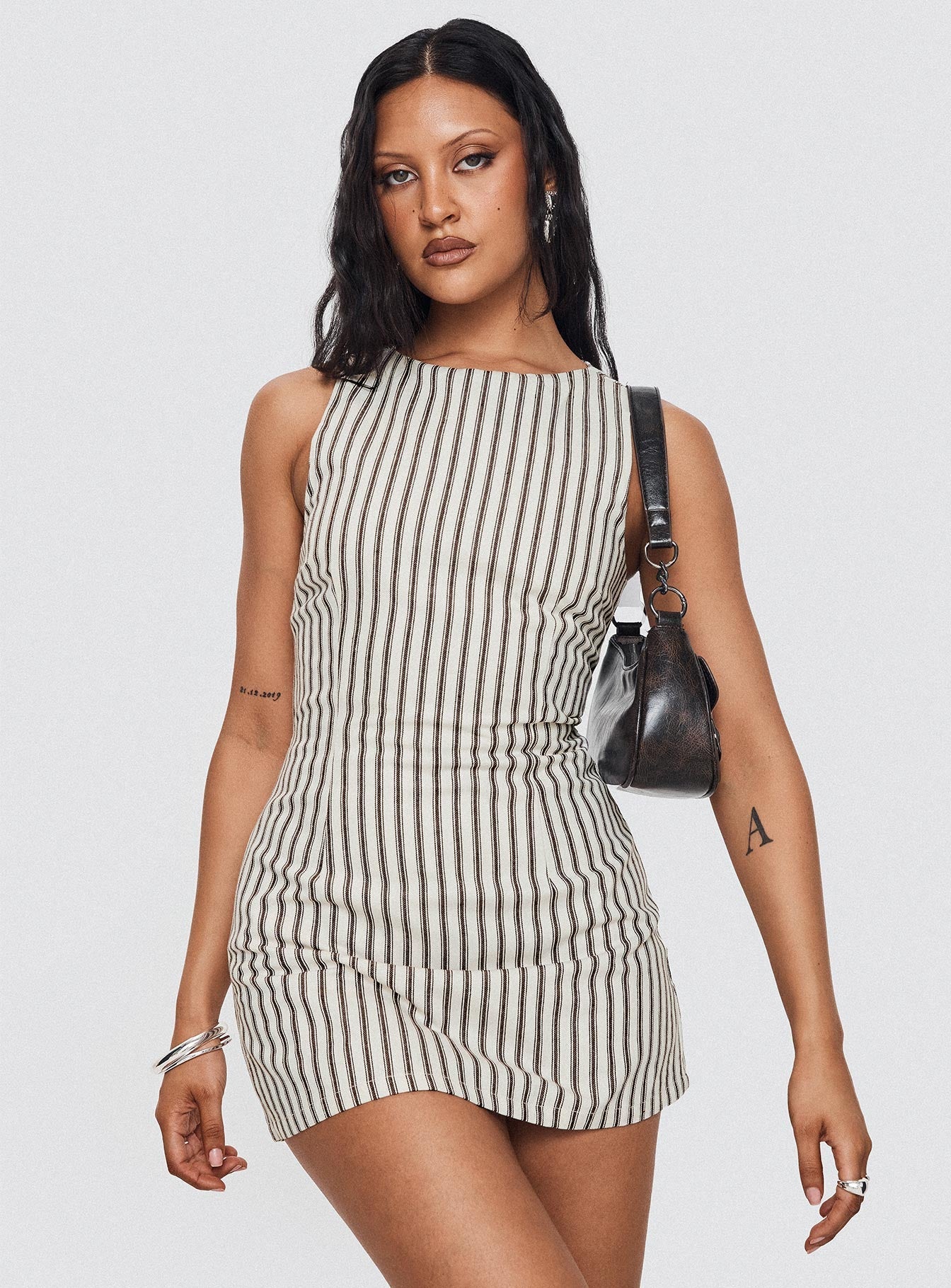 Women's Striped Romper | Sleeveless Round Neck Playsuit with Built-In Shorts