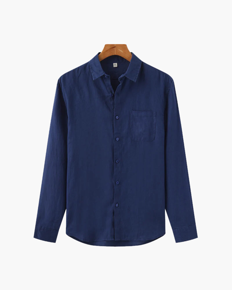 Men's Linen Long Sleeve Shirt | Breathable Casual Summer Top