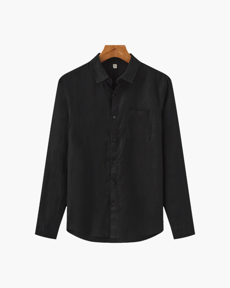 Men's Linen Long Sleeve Shirt | Breathable Casual Summer Top