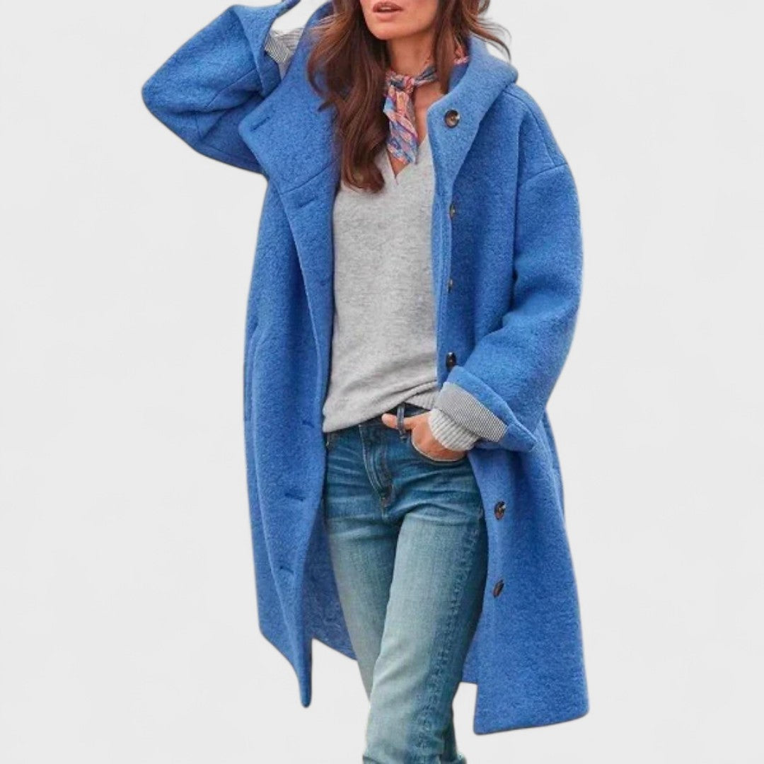 womens sleek city blazer jacket | smart casual outerwear - back view