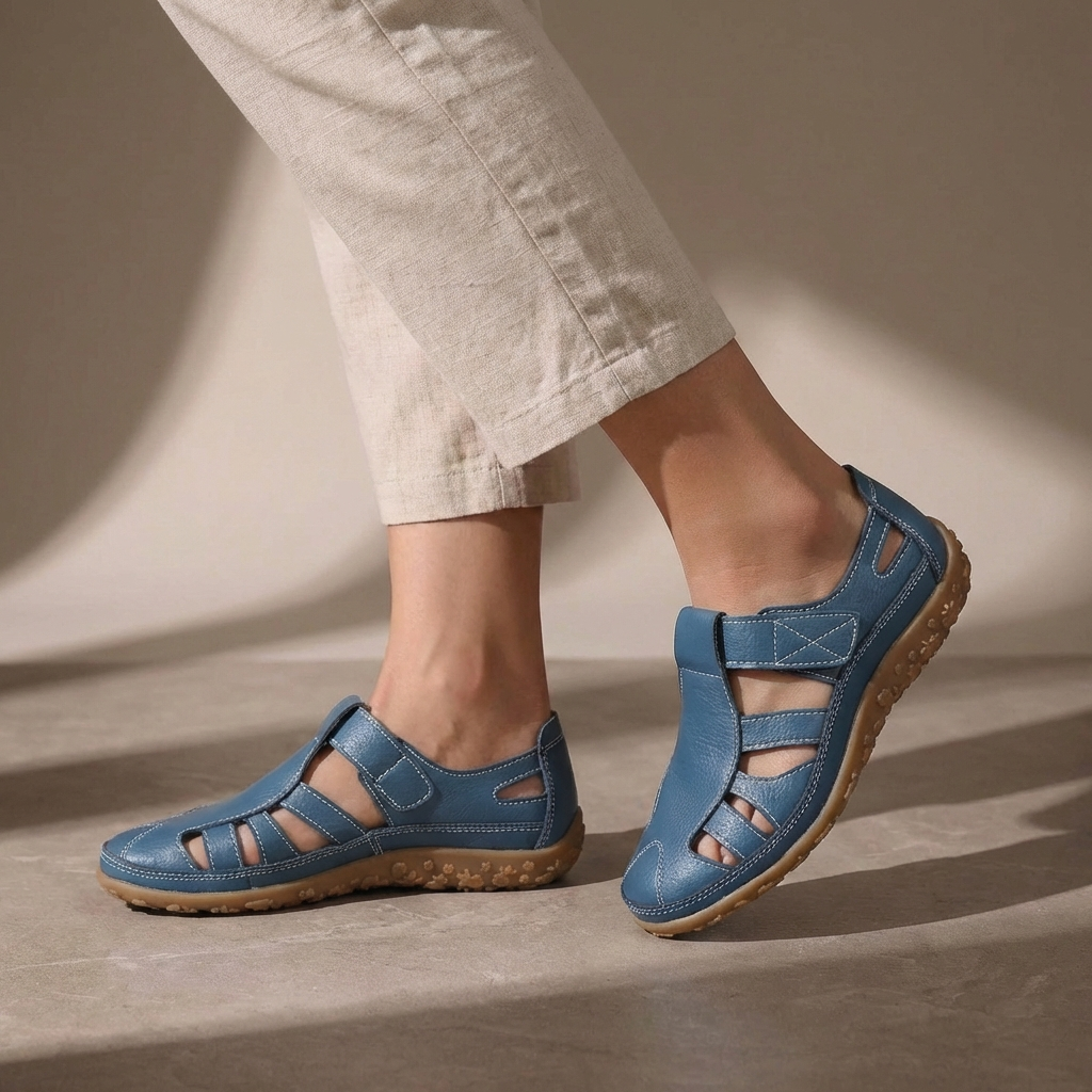 Women's Adjustable Strap Closed Toe Sandals | Cut-Out Casual Summer