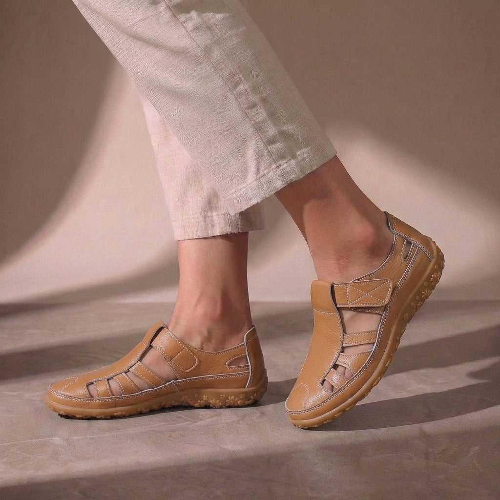 Women's Adjustable Strap Closed Toe Sandals | Cut-Out Casual Summer