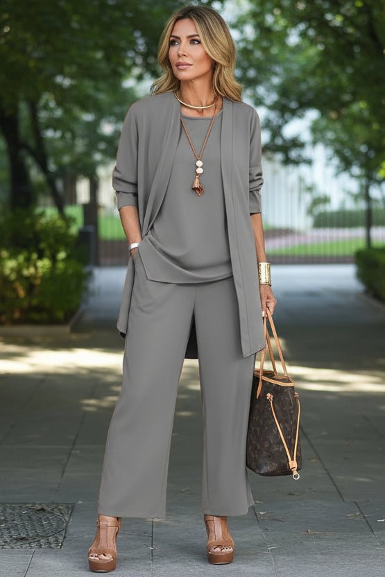 Women's 3-Piece Summer Lounge Set | Flowy Pants and Cover-Up