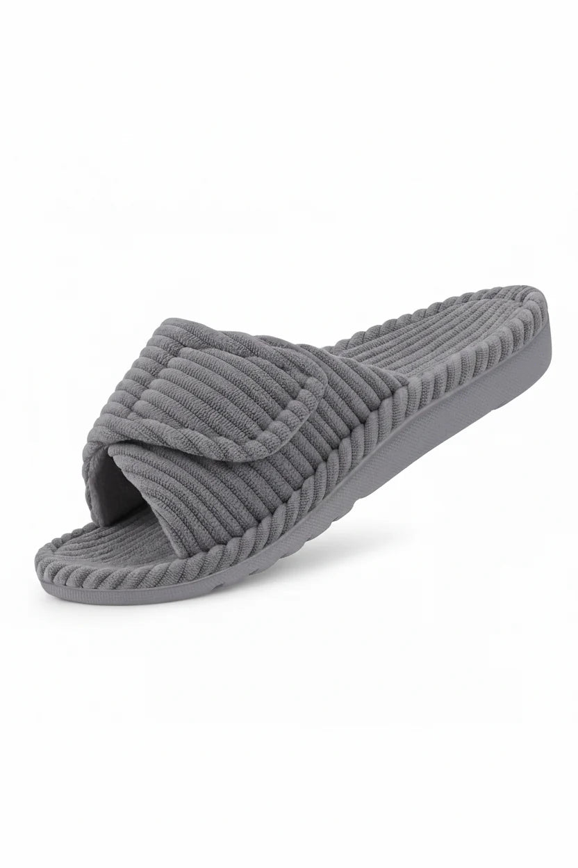 Women's Adjustable Open Toe EVA Slippers | Cushioned Indoor Flat