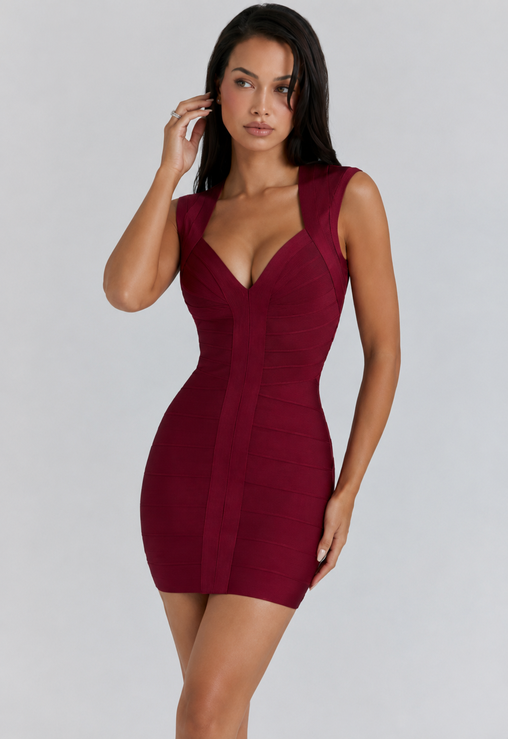 Women's V-Neck Sleeveless Bandage Bodycon Mini Dress | Party Night Out Dress