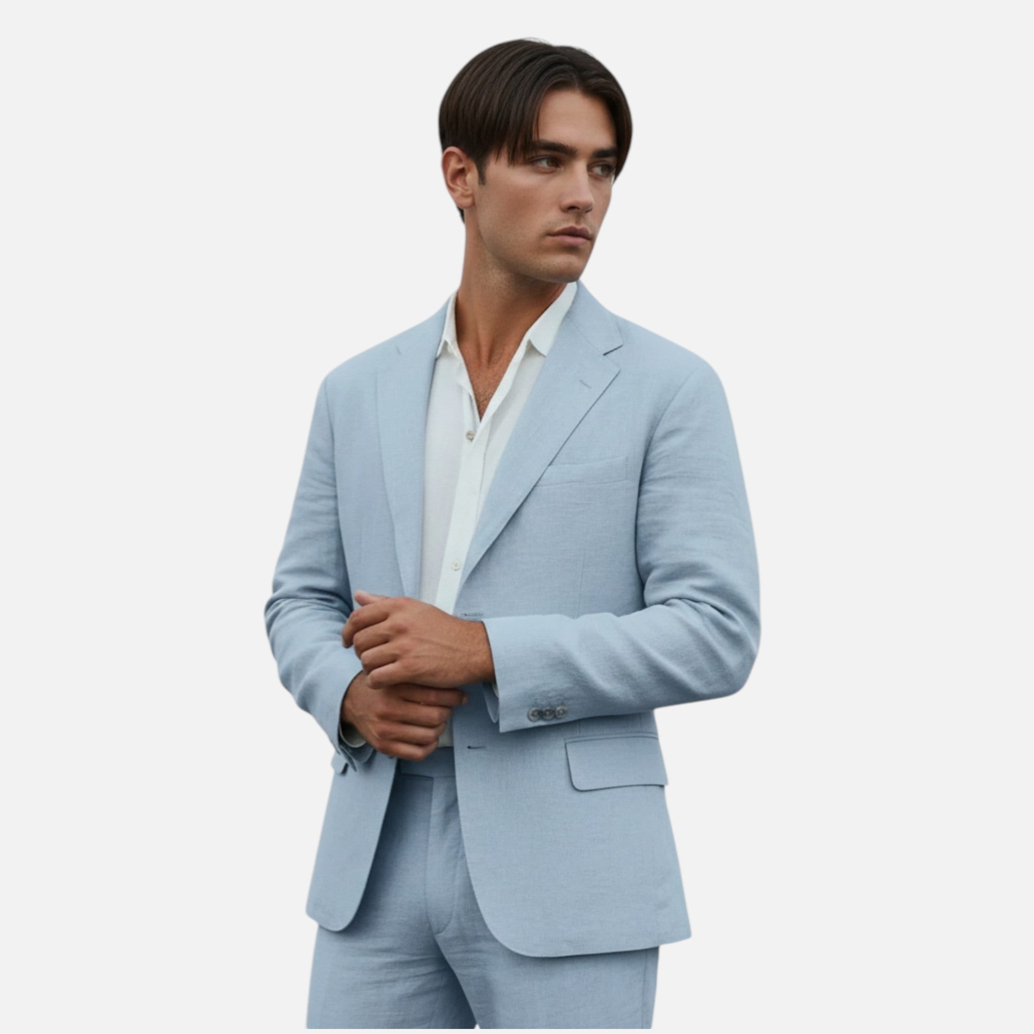 Men's Classic Linen Suit | Lightweight 2-Piece Summer Set