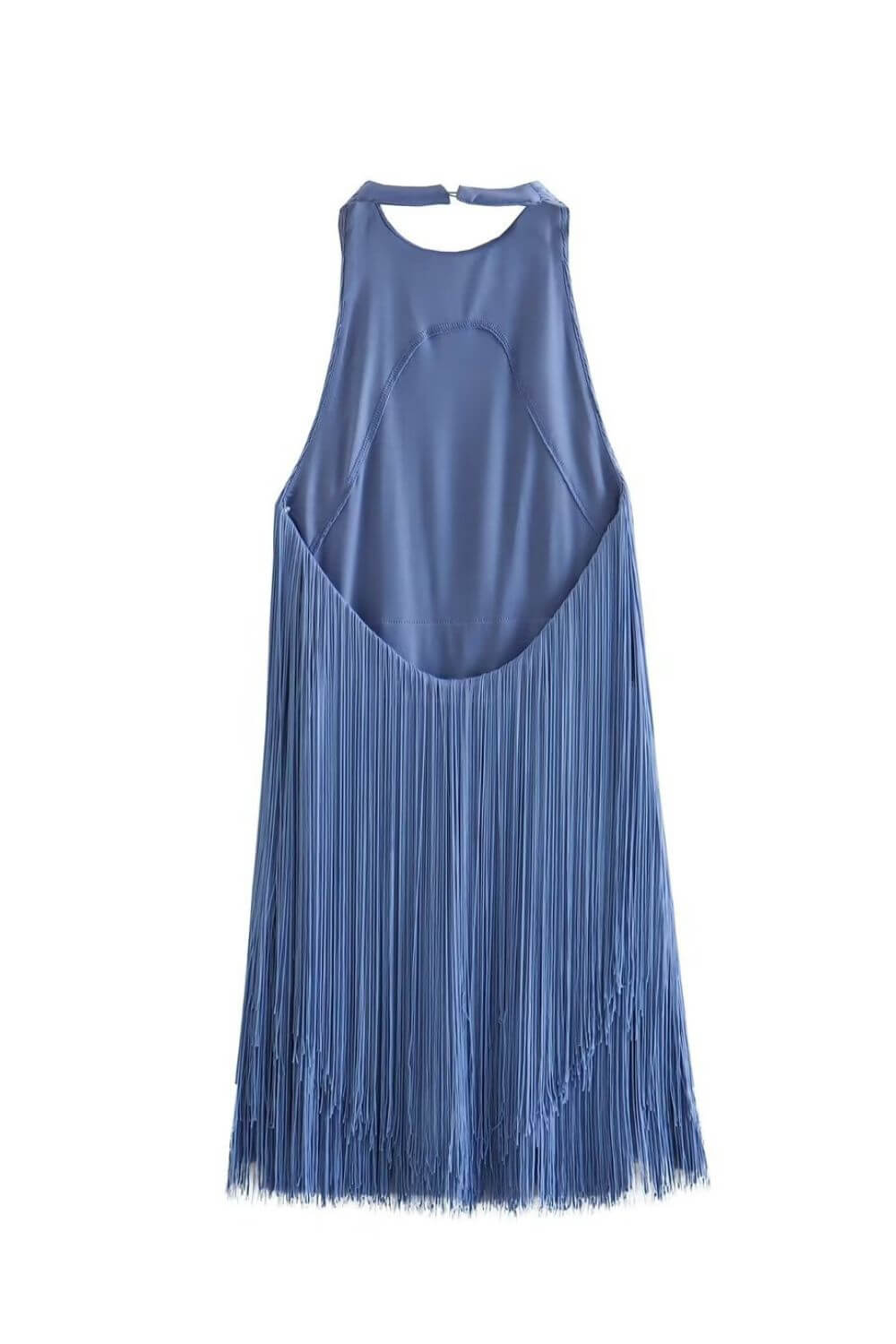 Women's Halter Neck Fringe Tiered Mini Dress | Party Evening Dress