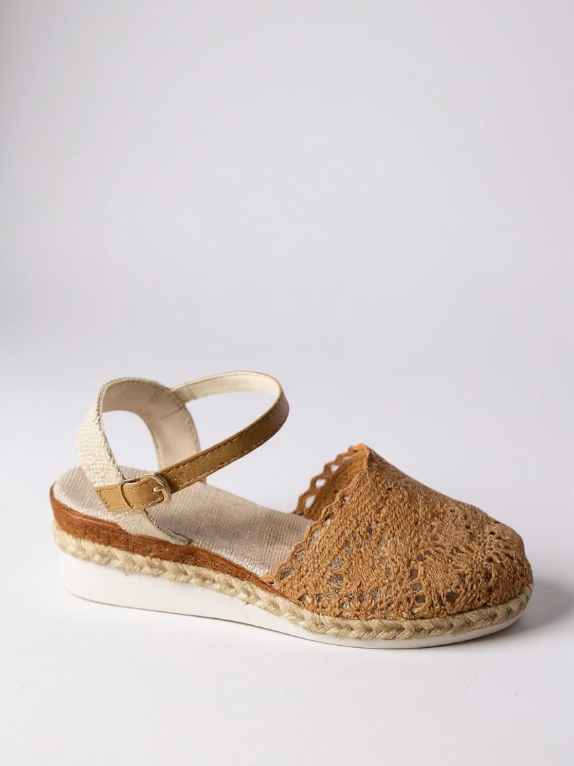 Women's Woven Boho Wedge Espadrille Ankle Strap Sandals | Summer