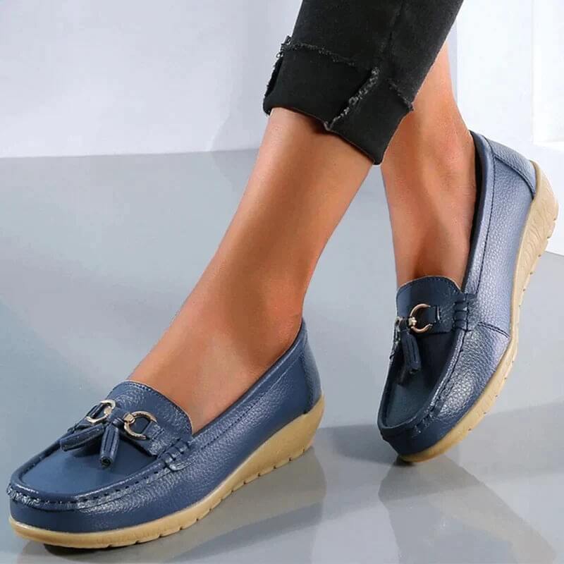 Women's Slip-On Loafers with Tassel Detail | Casual Flat Shoes