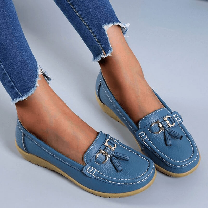 Women's Slip-On Loafers with Tassel Detail | Casual Flat Shoes