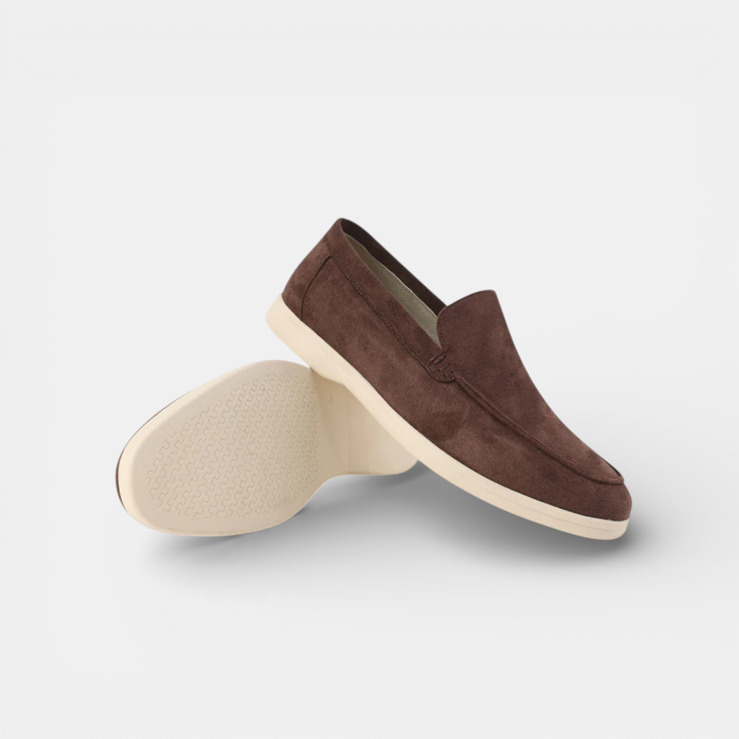 mens suede loafers | comfortable luxury summer shoes - flat lay view