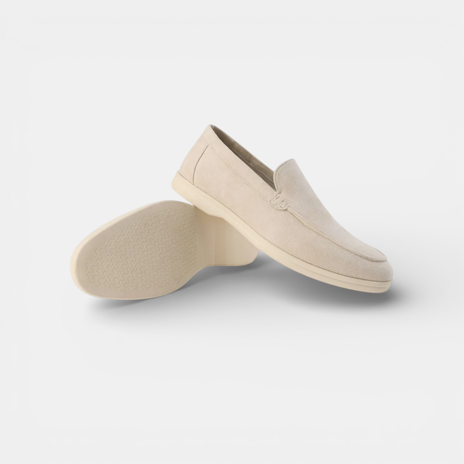 mens suede loafers | comfortable luxury summer shoes - detail view