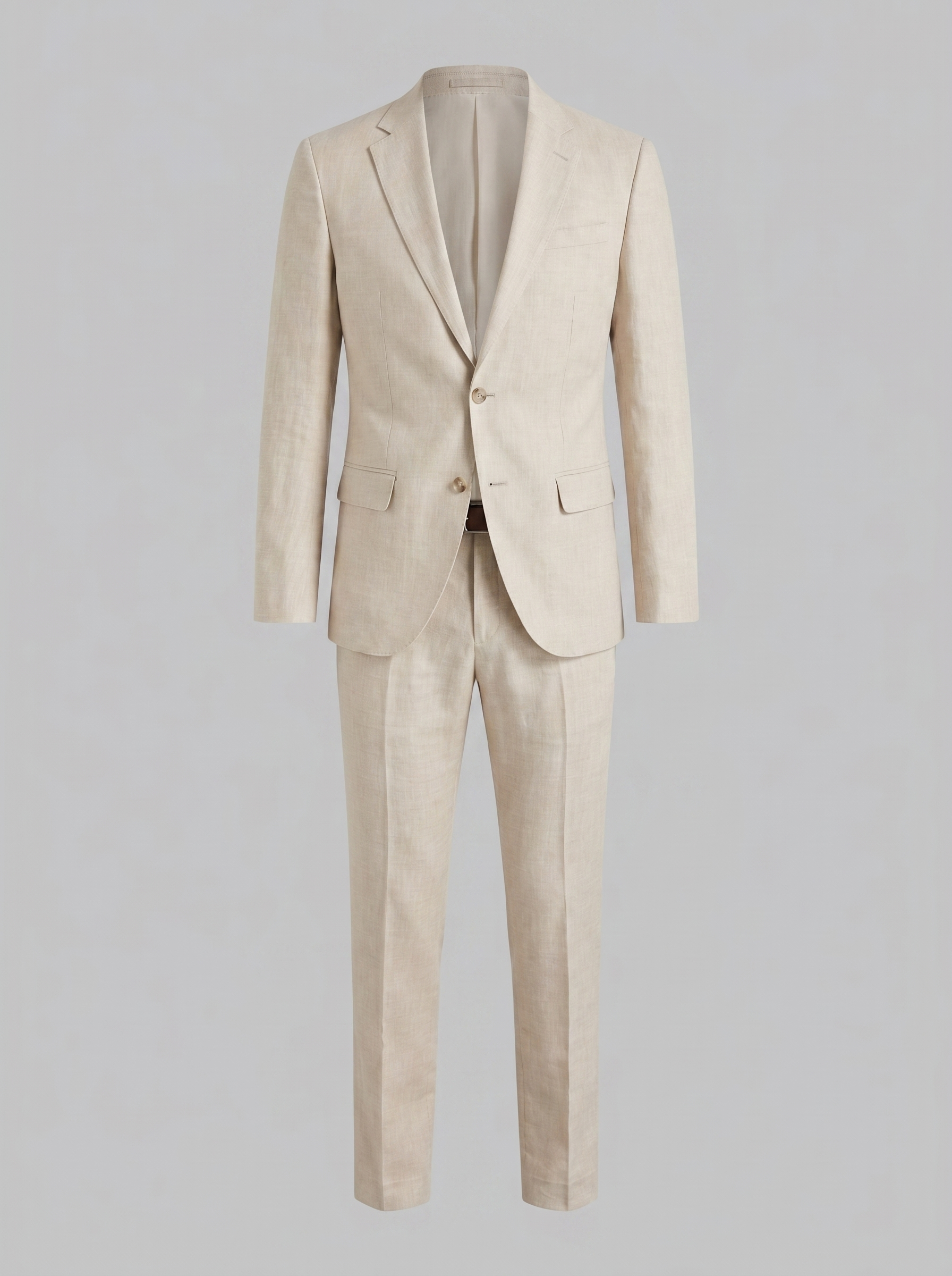 Men's Slim Fit Linen Wedding Suit | 2-Piece Tailored Set