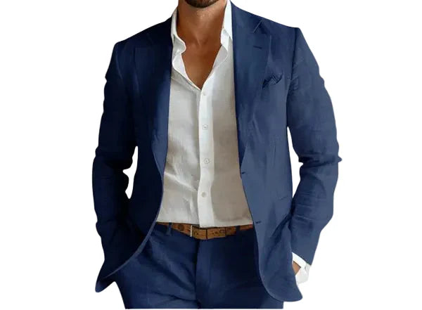 Men's Linen Summer Blazer | Lightweight Structured Jacket