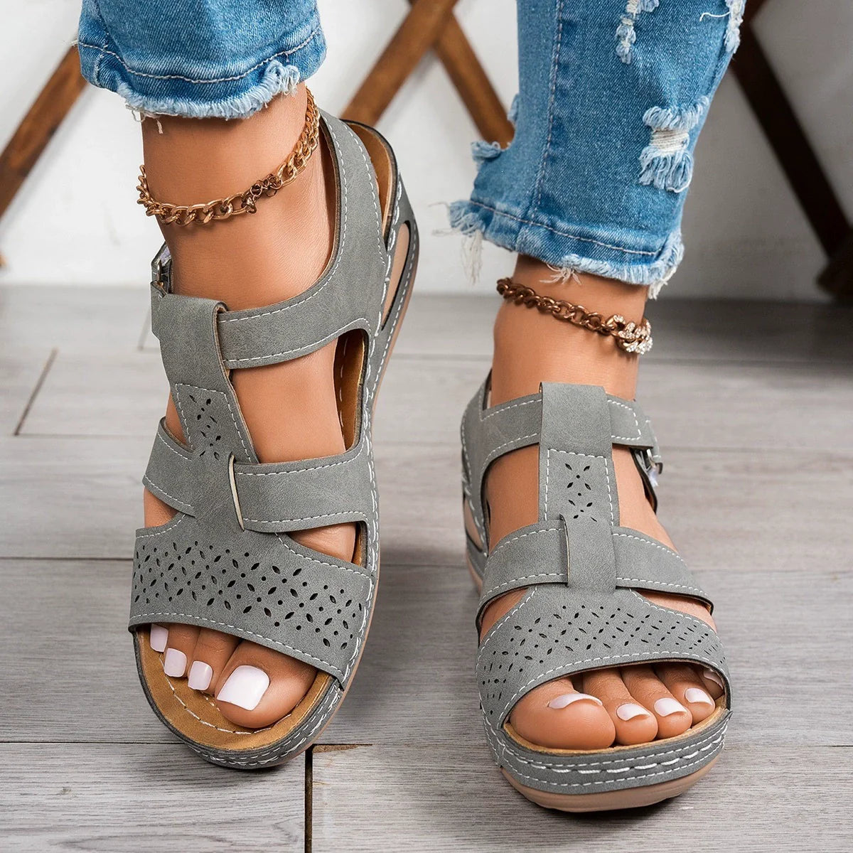 Women's Orthopaedic Arch Support Wedge Sandals | Cushioned Shoes