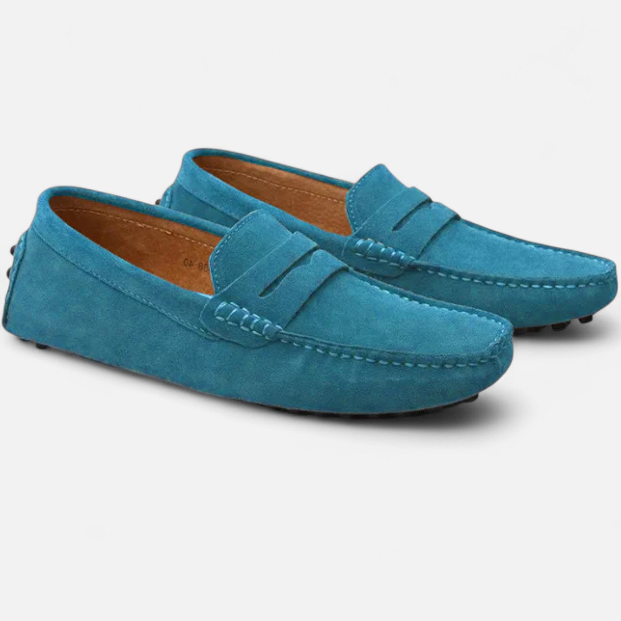 mens suede driver loafers | casual comfort slip-on shoes - alternate view