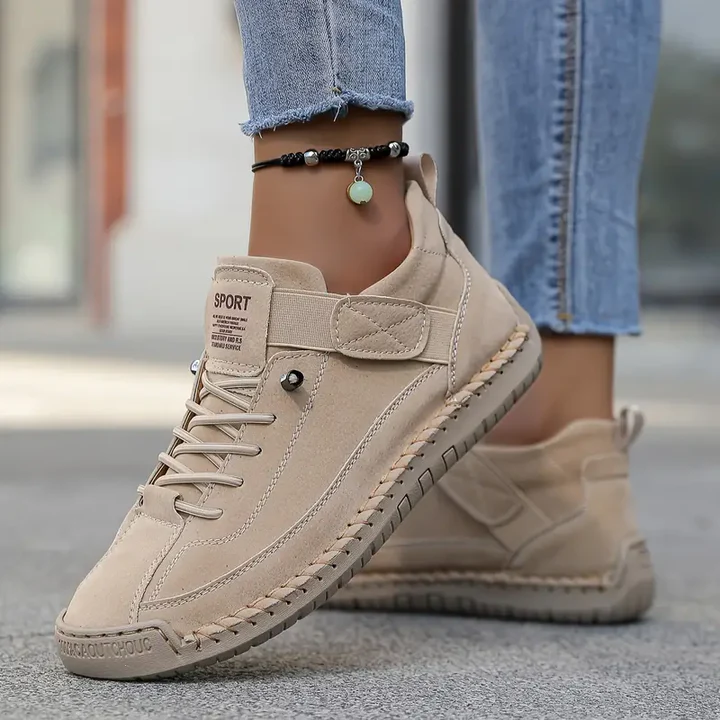 Women's Black Wide Fit Sneakers | Supportive Ergonomic Arch Support Shoes