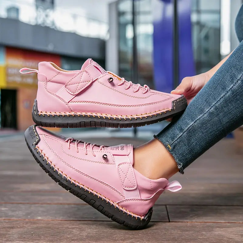 Women's Black Wide Fit Sneakers | Supportive Ergonomic Arch Support Shoes