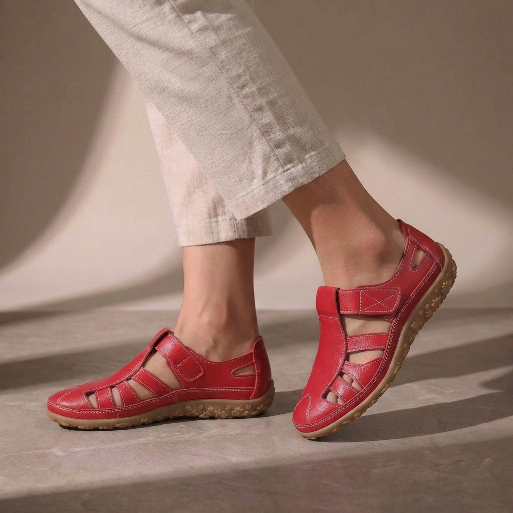 Women's Adjustable Strap Closed Toe Sandals | Cut-Out Casual Summer