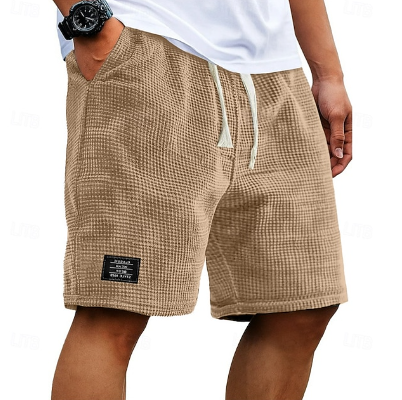 Men's Waffle Texture Casual Summer Shorts | Everyday Casual Wear