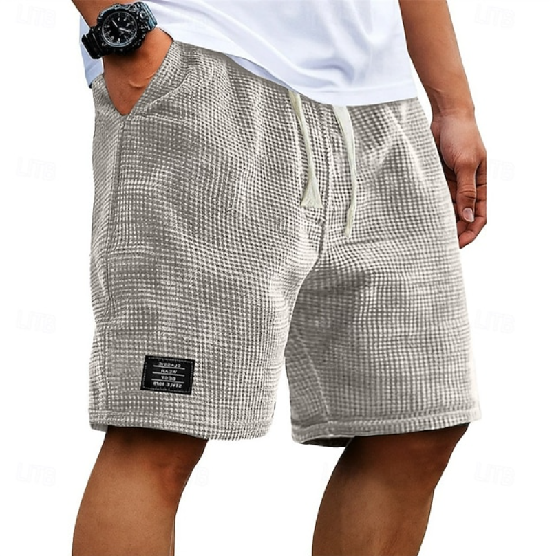Men's Waffle Texture Casual Summer Shorts | Everyday Casual Wear