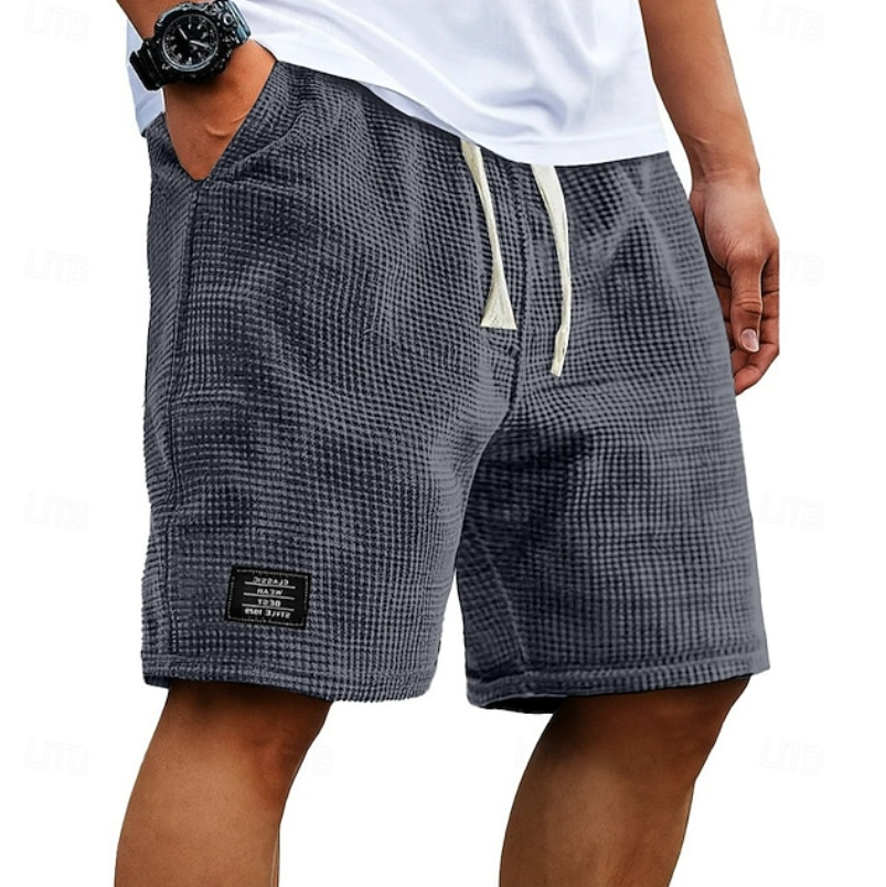 Men's Waffle Texture Casual Summer Shorts | Everyday Casual Wear