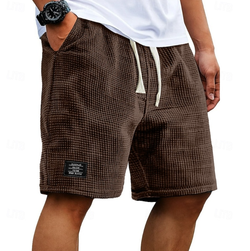 Men's Waffle Texture Casual Summer Shorts | Everyday Casual Wear