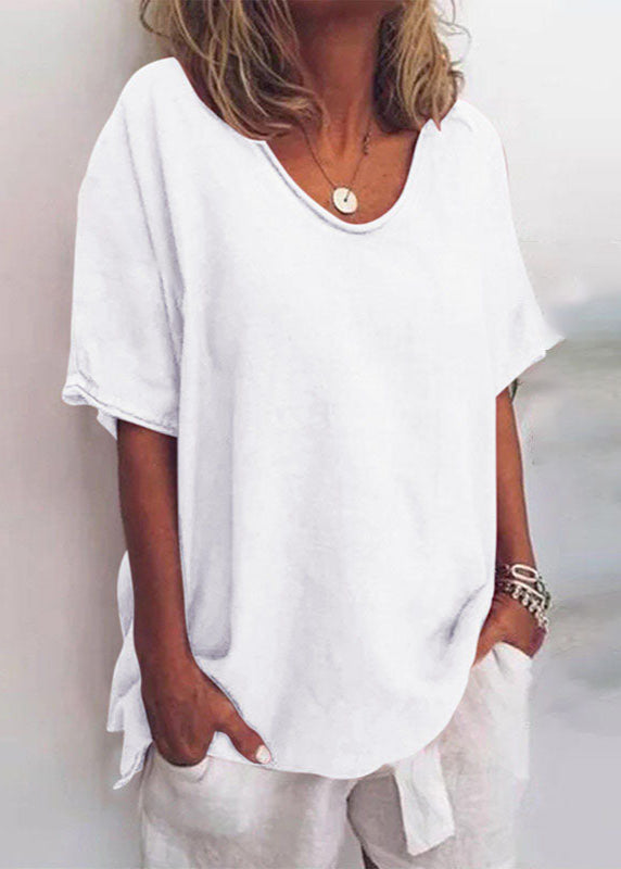 Women's Grey Loose-Fit Blouse | Casual Relaxed Top