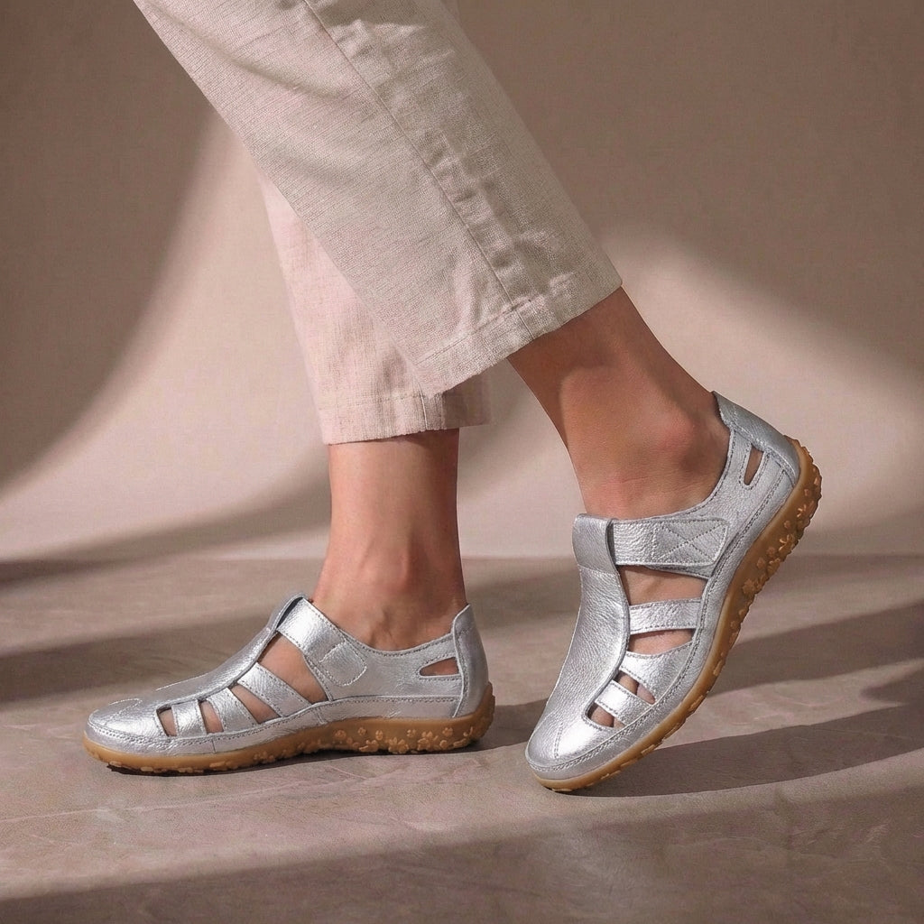 Women's Adjustable Strap Closed Toe Sandals | Cut-Out Casual Summer