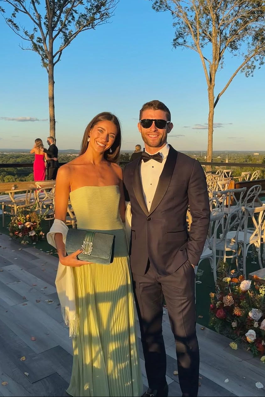 Women's Green Strapless Maxi Wedding Guest Dress