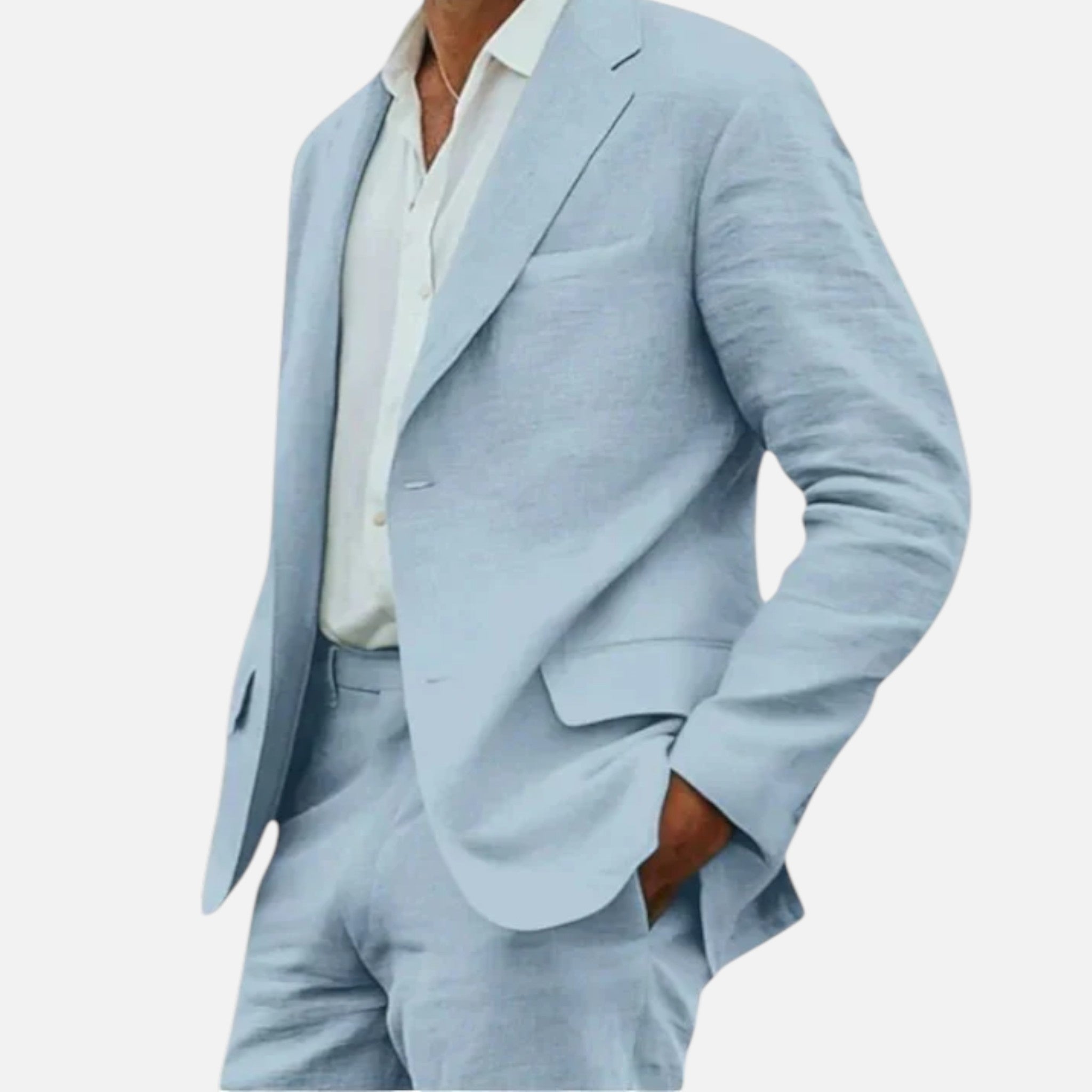 Men's Classic Linen Suit | Lightweight 2-Piece Summer Set