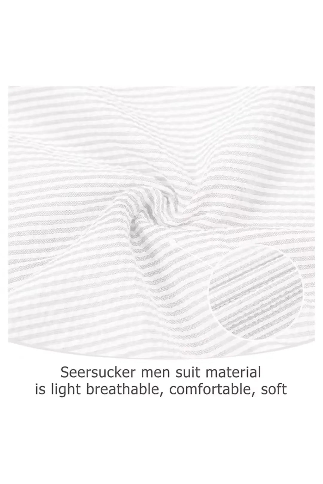 Men's Striped Seersucker 2-Piece Suit | Summer Blazer and Pants