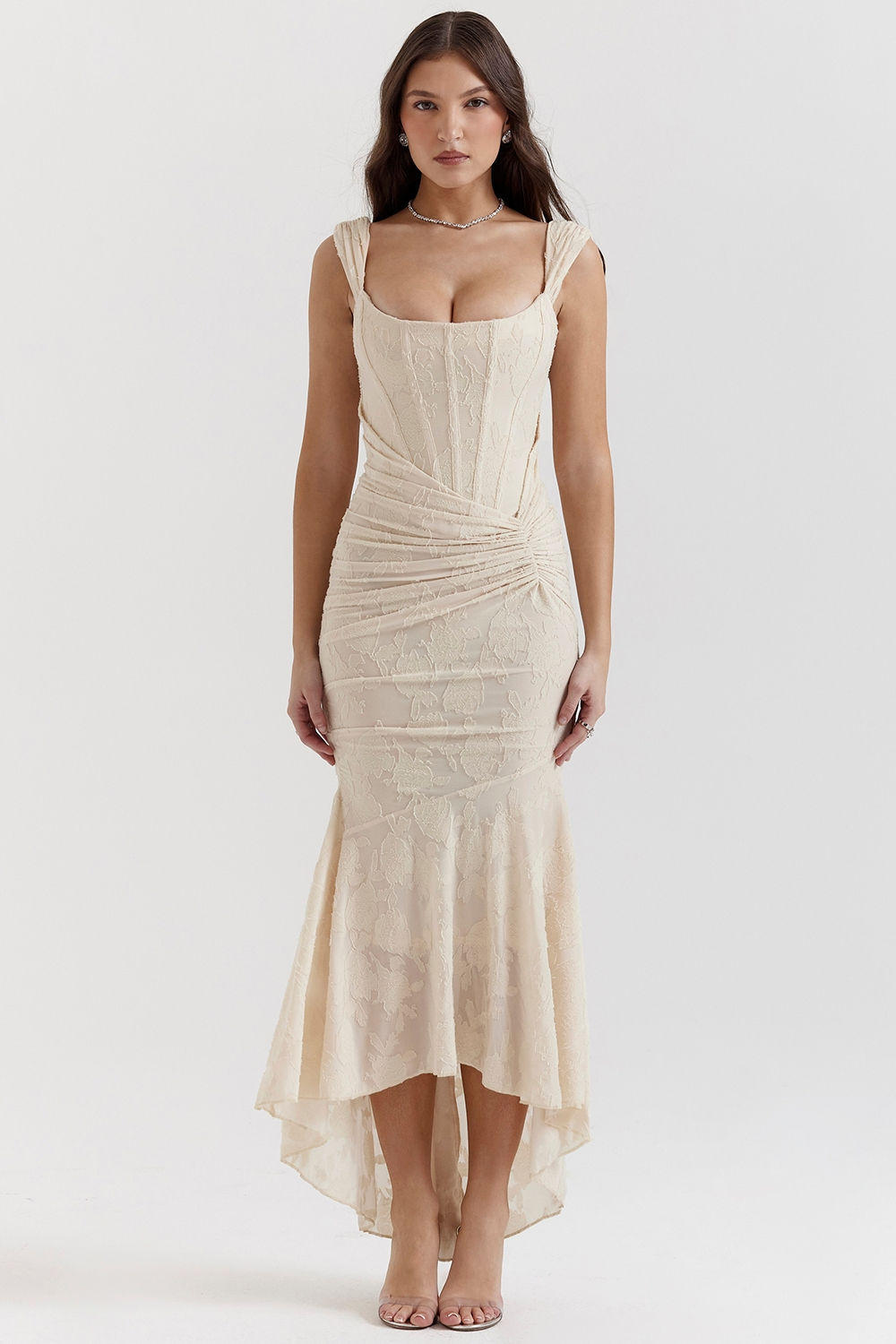 Women's Light Blue Elegant Casual Flowy Maxi Dress