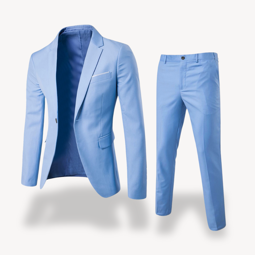 Men's formal suit light blue