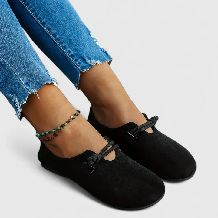 Women's Beige Wide Fit Loafers | Ergonomic Arch Support Comfortable Shoes
