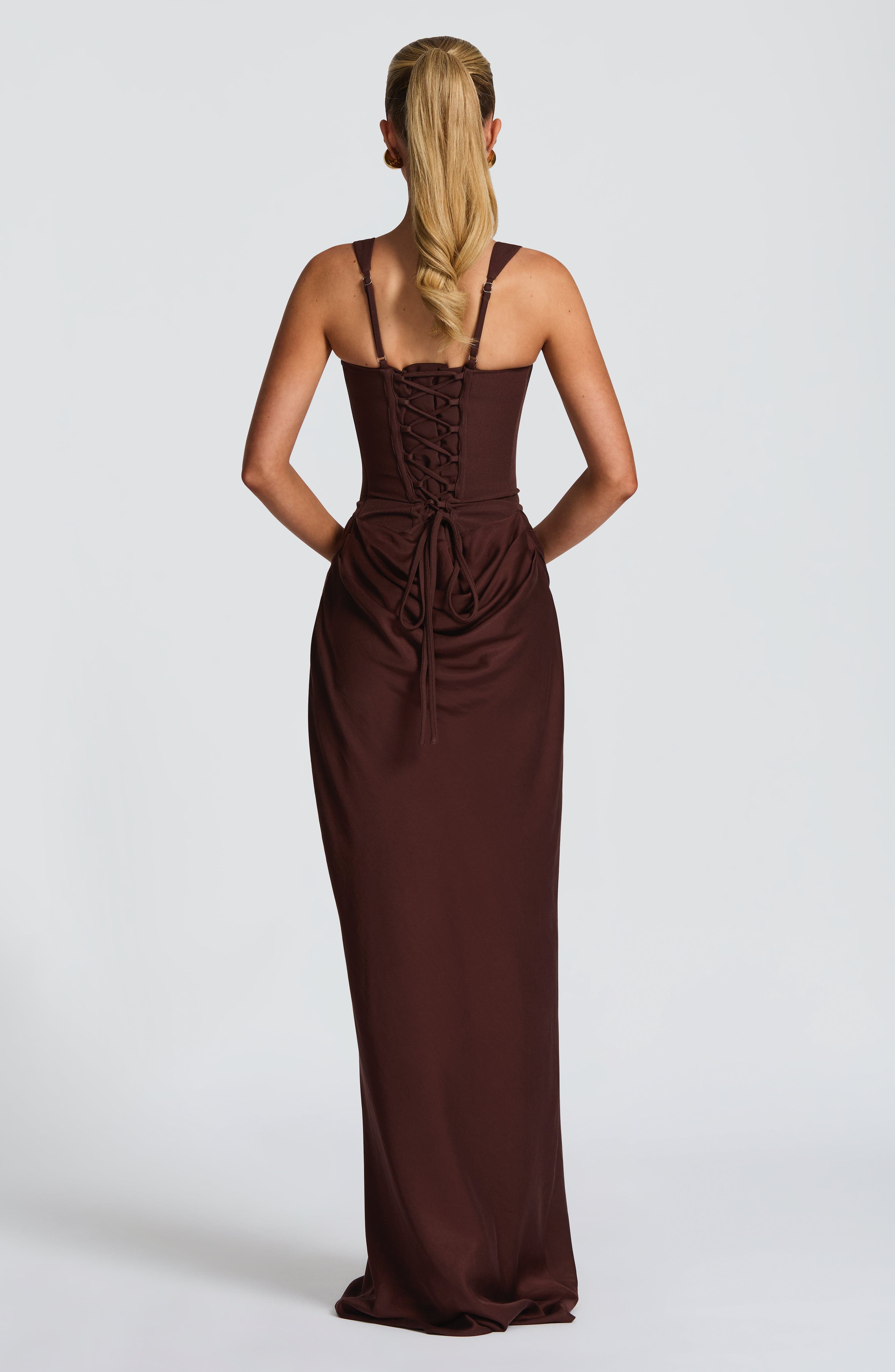 Women's bodycon maxi dress - side view