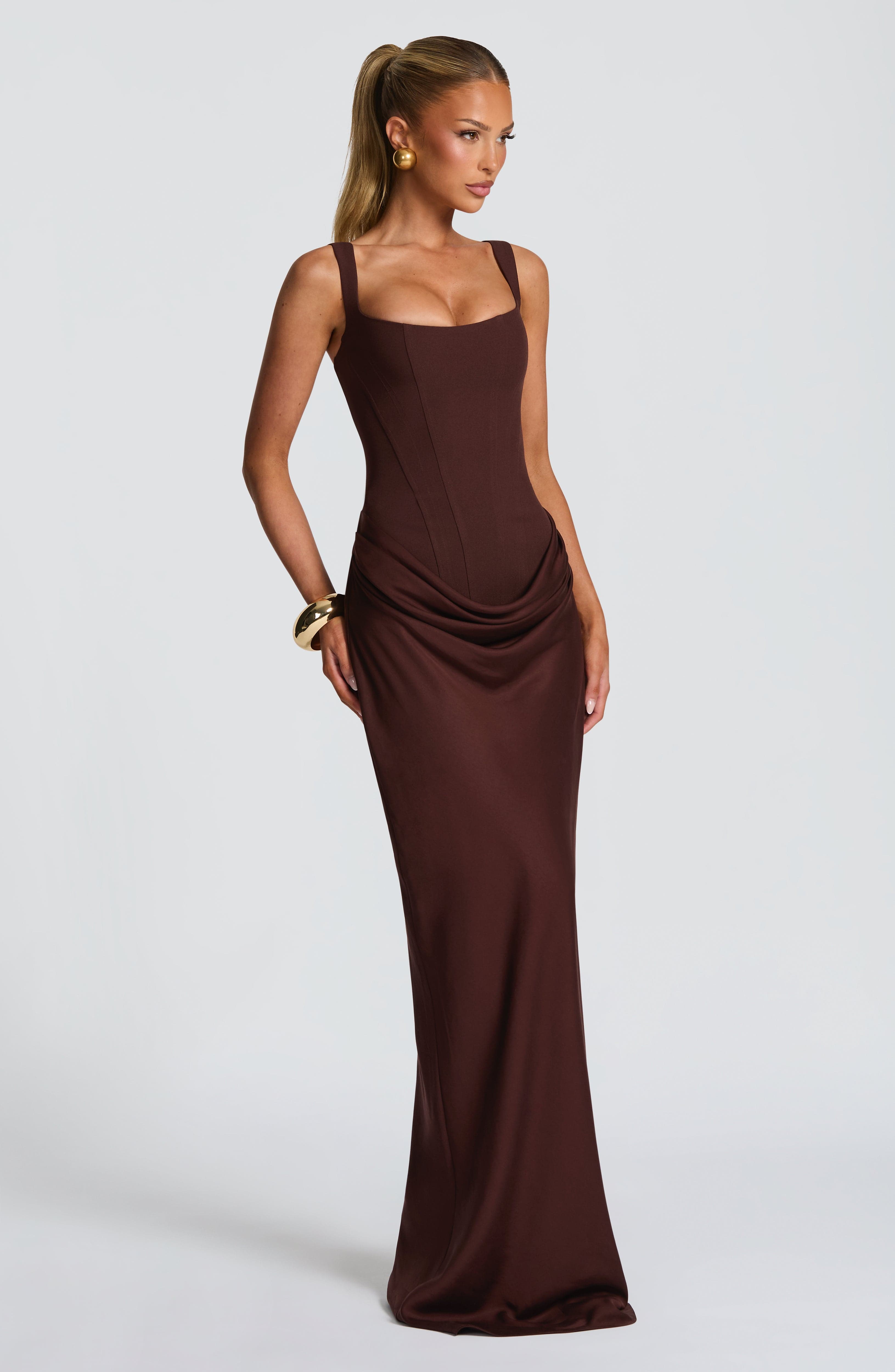 Women's bodycon maxi dress - back view