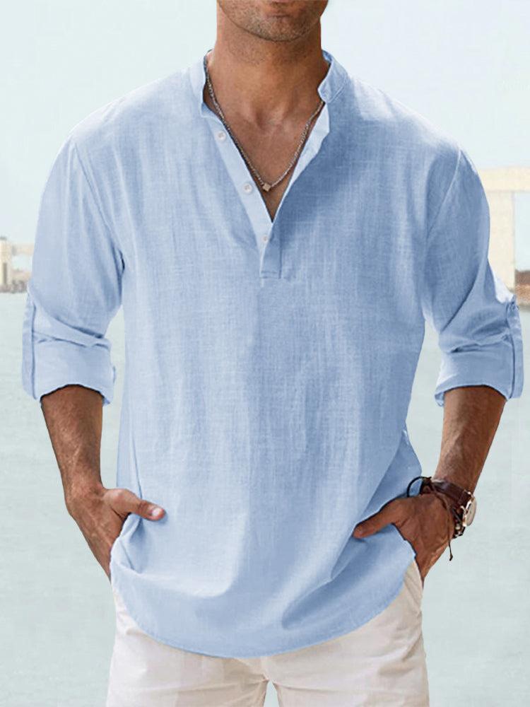 Men's breathable button-up shirt - front view