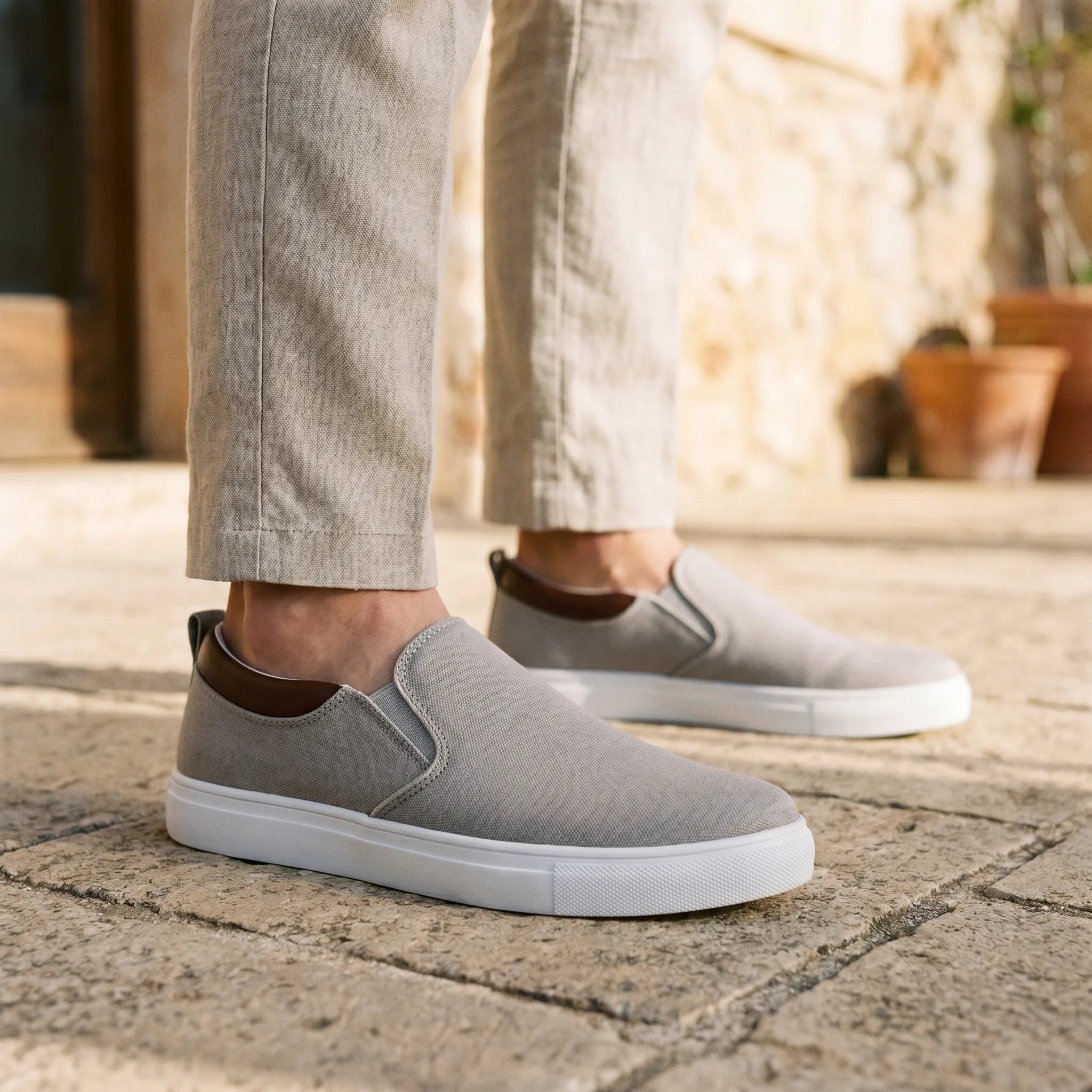 Men's Celrien canvas loafers - front view