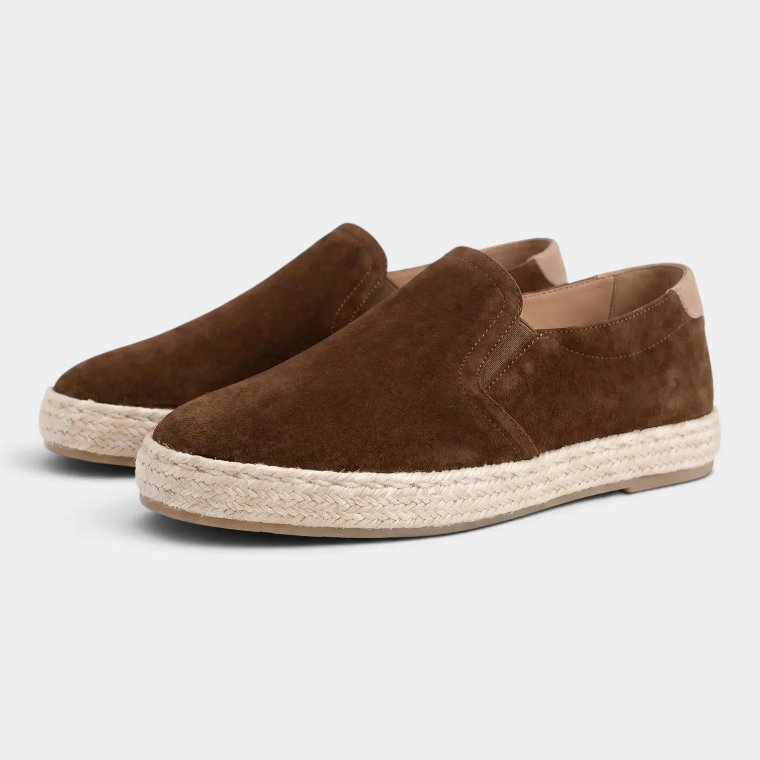 Men's Celrien suede slip-on flat loafers - back view