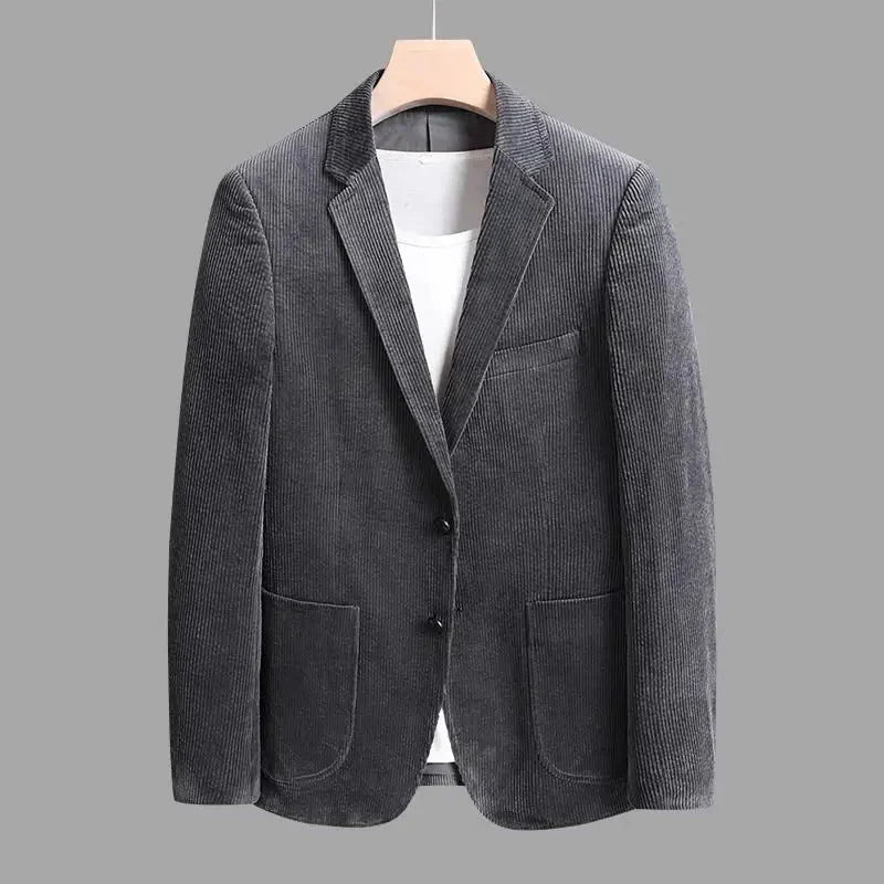 Men's Corduroy Blazer | Notch Lapel Two-Button Patch Pocket