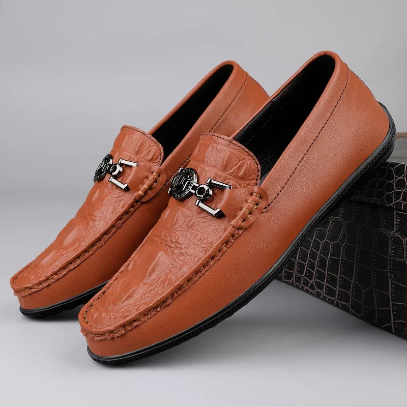 Men's Genuine Leather Driving Loafers - photo 1