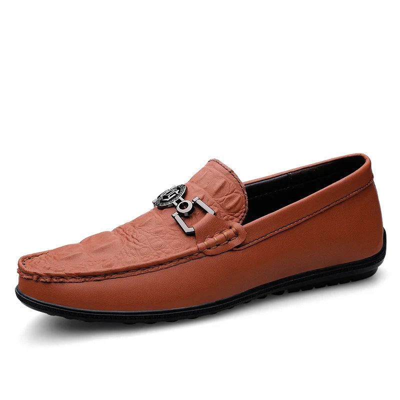 Men's Genuine Leather Driving Loafers - photo 4